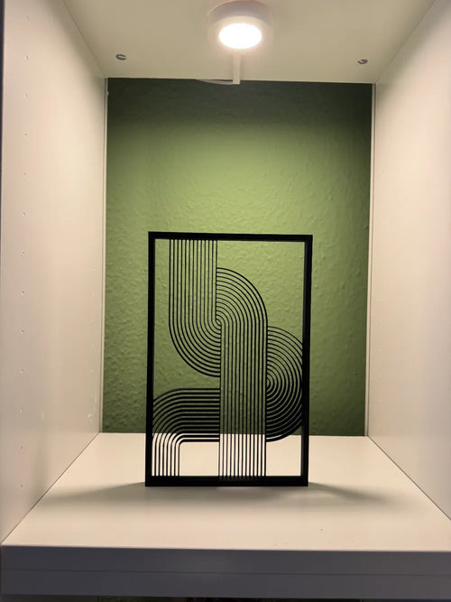 Boho Wall Line Art angle – 3D Printed Bohemian Continuous Line Face Sculpture by FOFUS Kerala