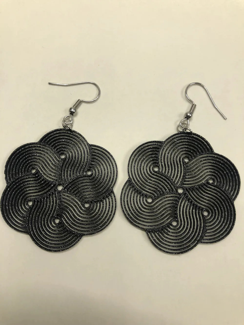 Mandala Maze Earrings Vol 2 angle – 3D Printed Sacred Geometry Jewellery by FOFUS Kerala