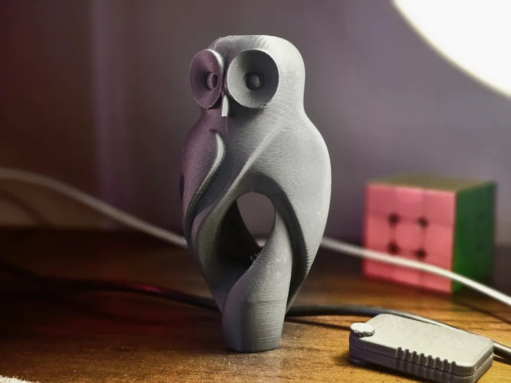 Owl Home Decor angle – 3D Printed Decorative Owl Figurine by FOFUS Kerala