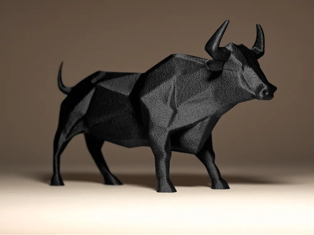 Bull Decor Sculpture – 3D Printed Bold Powerful Home Figurine by FOFUS, Thrissur Kerala