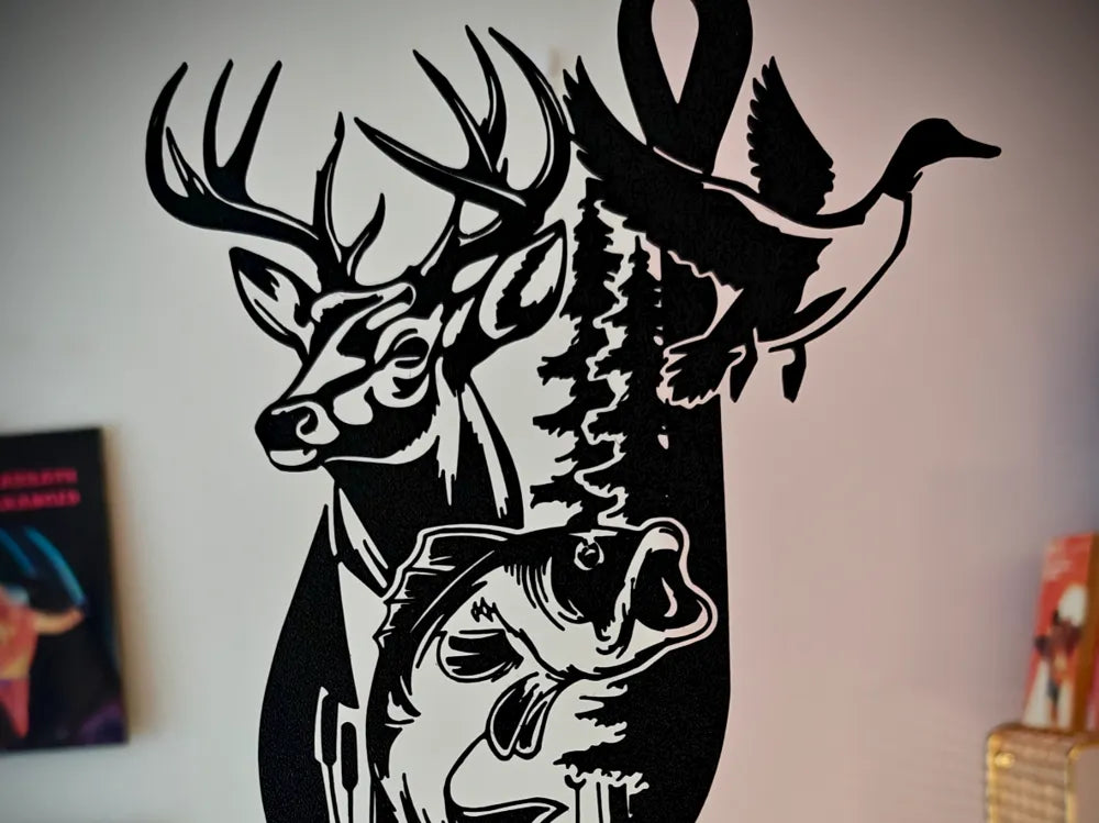 Hunting Wall Art Decor – 3D Printed Hunter Outdoor Lifestyle Wall Sculpture by FOFUS, Thrissur Kerala