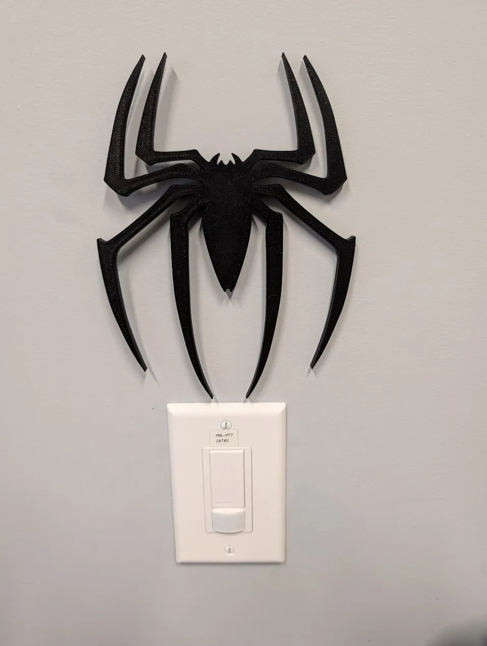 Spider-Man Logo Wall Art angle – 3D Printed Marvel Superhero Logo Sculpture by FOFUS Kerala