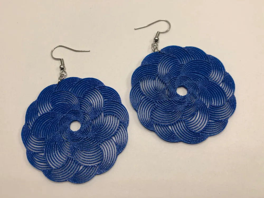 Mandala Maze Earrings – 3D Printed Sacred Geometry Boho Jewellery by FOFUS, Thrissur Kerala