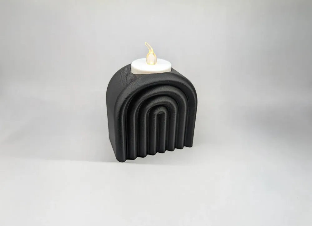 Modern Tea Light Candle Holder angle – 3D Printed Decorative Candle Holder by FOFUS Kerala