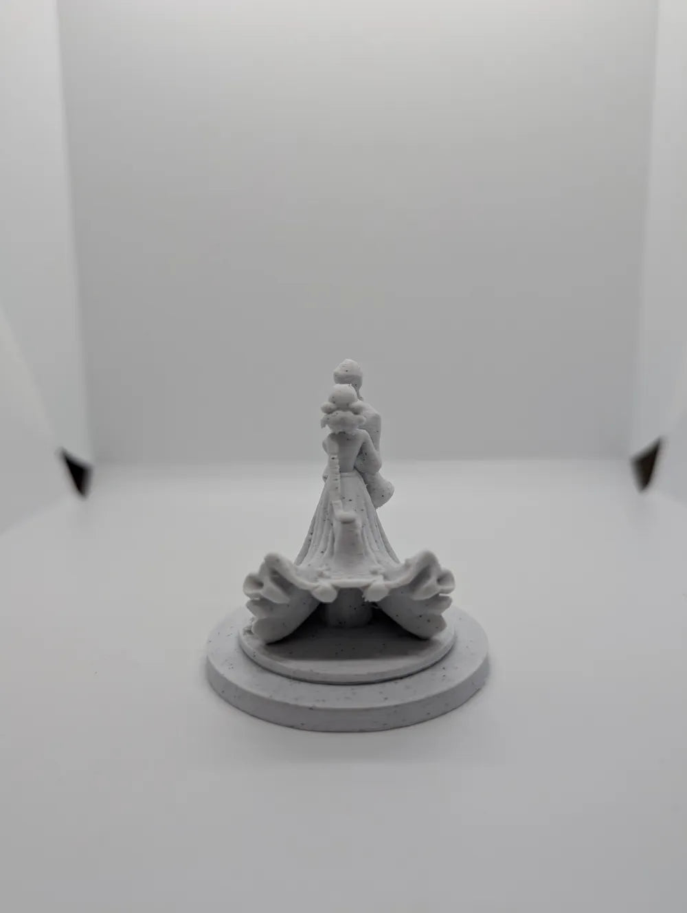 Eternal Elegance Bride and Groom Sculpture angle – 3D Printed Wedding Couple Gift by FOFUS Kerala