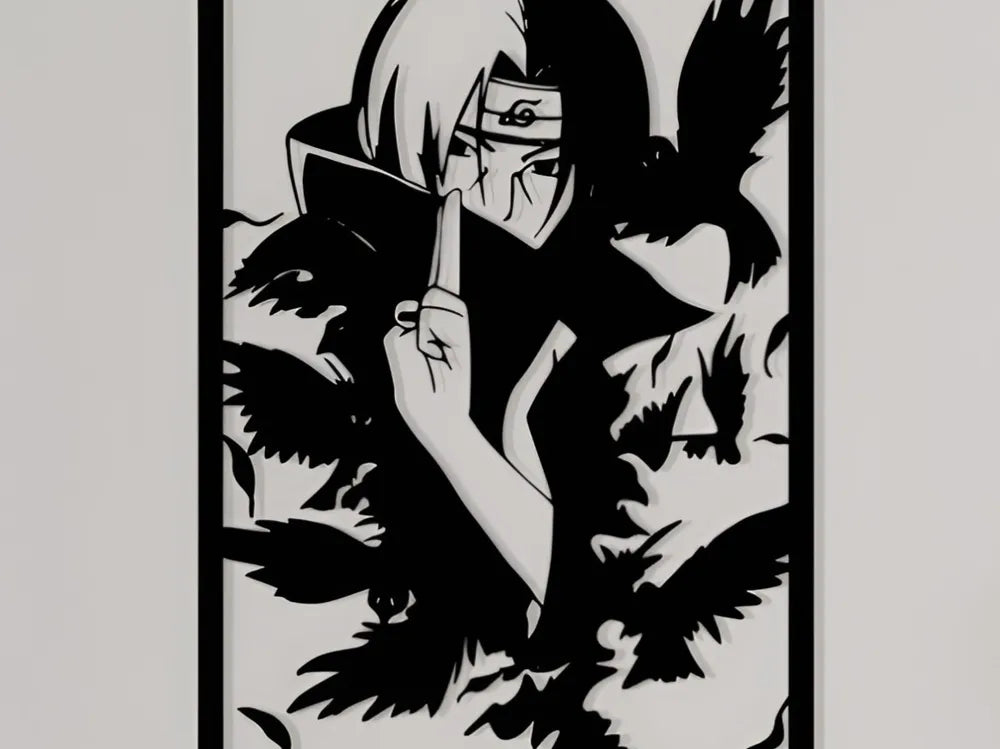 Itachi Uchiha Wall Art – 3D Printed Naruto Anime Sharingan Wall Sculpture by FOFUS, Thrissur Kerala