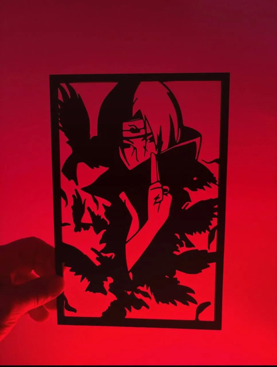 Itachi Uchiha Wall Art detail – 3D Printed Naruto Anime Sharingan Wall Sculpture by FOFUS Kerala