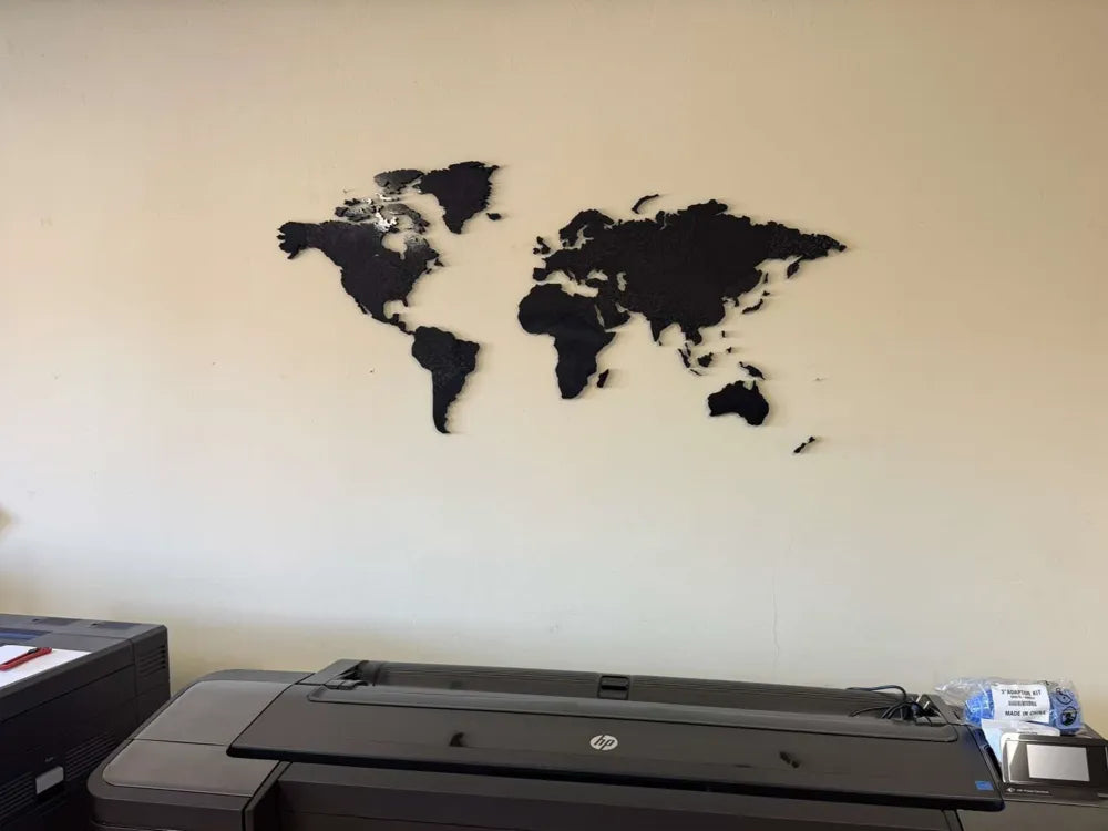 World Map Wall Decor Detailed – 3D Printed Large Format Map Sculpture by FOFUS, Thrissur Kerala