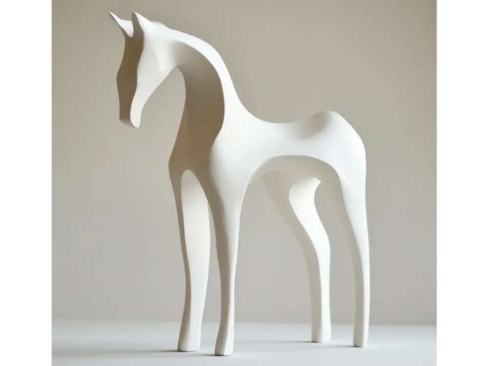 Modern Horse Home Decor – 3D Printed Contemporary Equestrian Sculpture by FOFUS, Thrissur Kerala