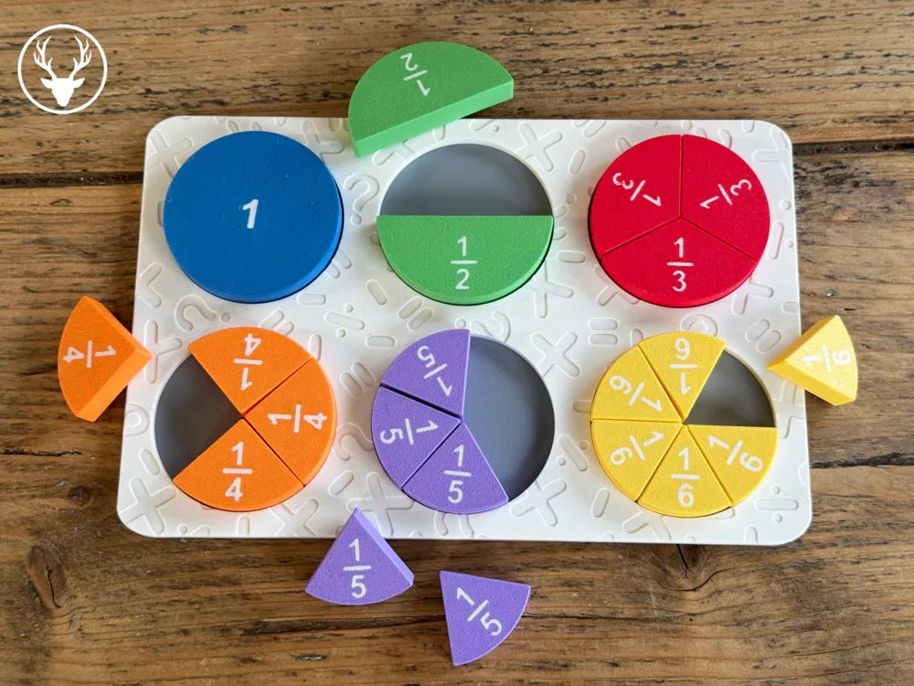 Fraction Learning Puzzle – 3D Printed Hands-On Math Puzzle for Kids by MAYANS | FOFUS, Thrissur Kerala