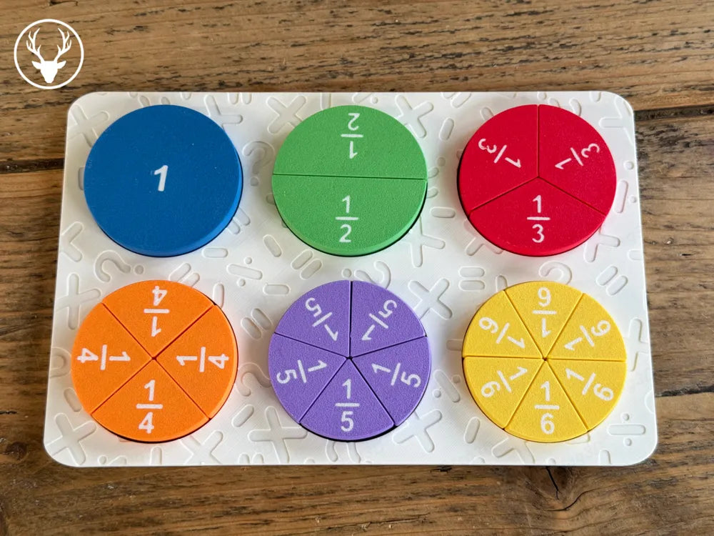 Fraction Puzzle angle – 3D Printed Hands-On Math Toy by MAYANS FOFUS Kerala