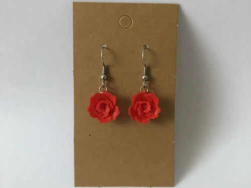 3D Rose Sculptural Earrings – 3D Printed Romantic Floral Jewellery by FOFUS, Thrissur Kerala
