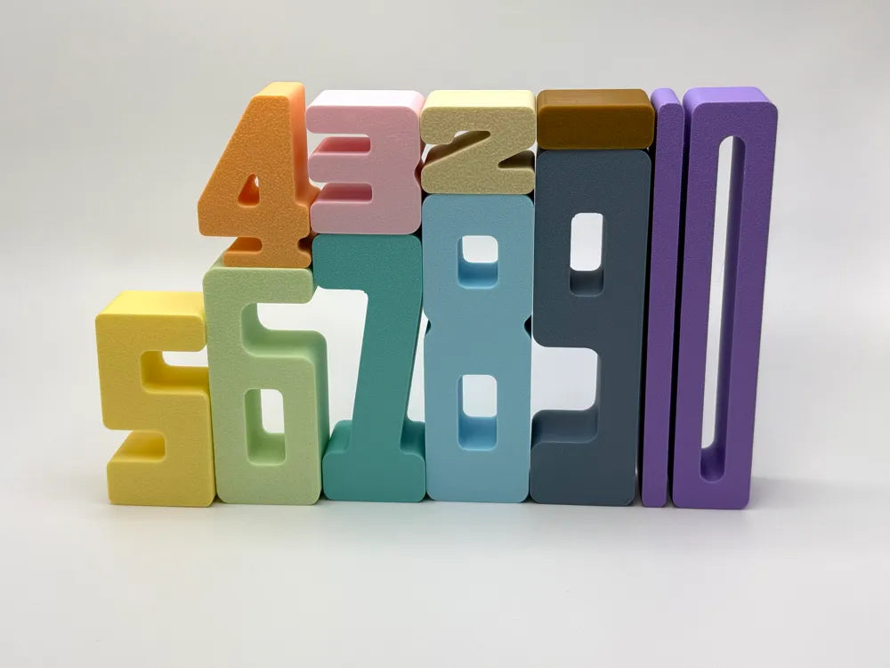 Number Stacking Blocks detail – 3D Printed Math Learning Toy by MAYANS FOFUS Kerala