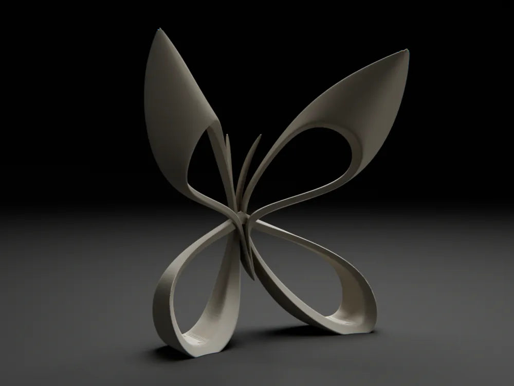 Butterfly Sculpture angle – 3D Printed Delicate Home Decor by FOFUS Kerala
