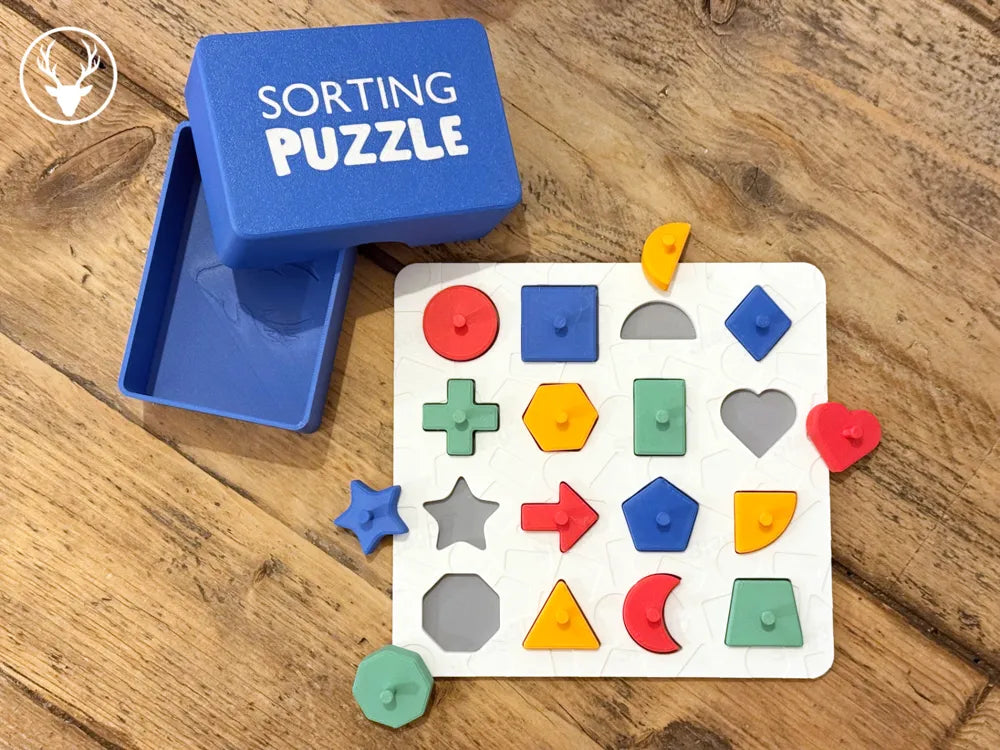 Kids Sorting Puzzle Colours Shapes and Sizes – 3D Printed Educational Toy by MAYANS | FOFUS, Thrissur Kerala