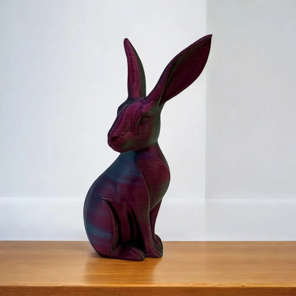 Bunny Figurine angle – 3D Printed Cute Easter Bunny Rabbit Collectible by FOFUS Kerala