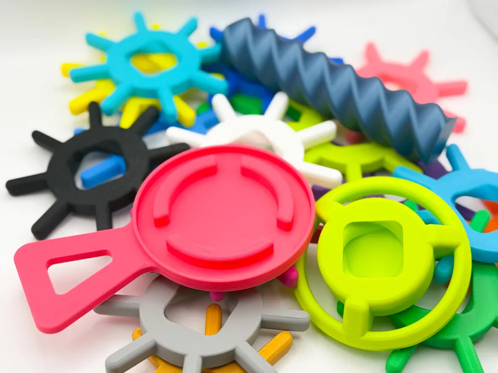 Swirl Tower Stacking Toy angle – 3D Printed Sensory Spin Toy by MAYANS FOFUS Kerala