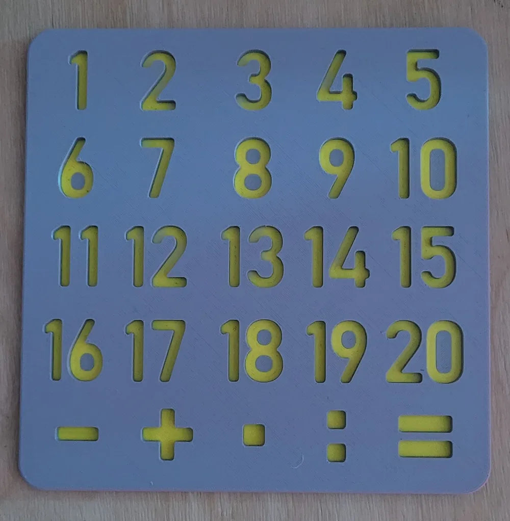 Number Calculation Puzzle angle – 3D Printed Arithmetic Toy by MAYANS FOFUS Kerala
