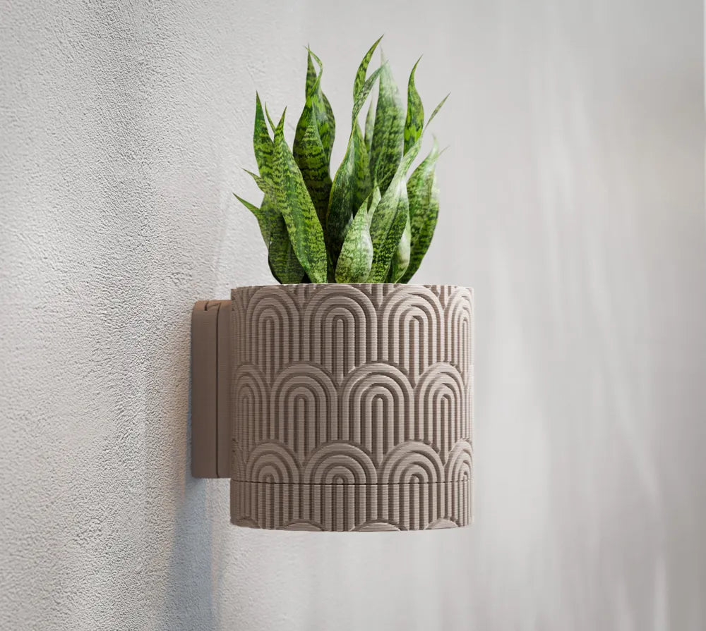Arc Textured Wall Planter Art Deco – 3D Printed Botanical Wall Planter by FOFUS, Thrissur Kerala