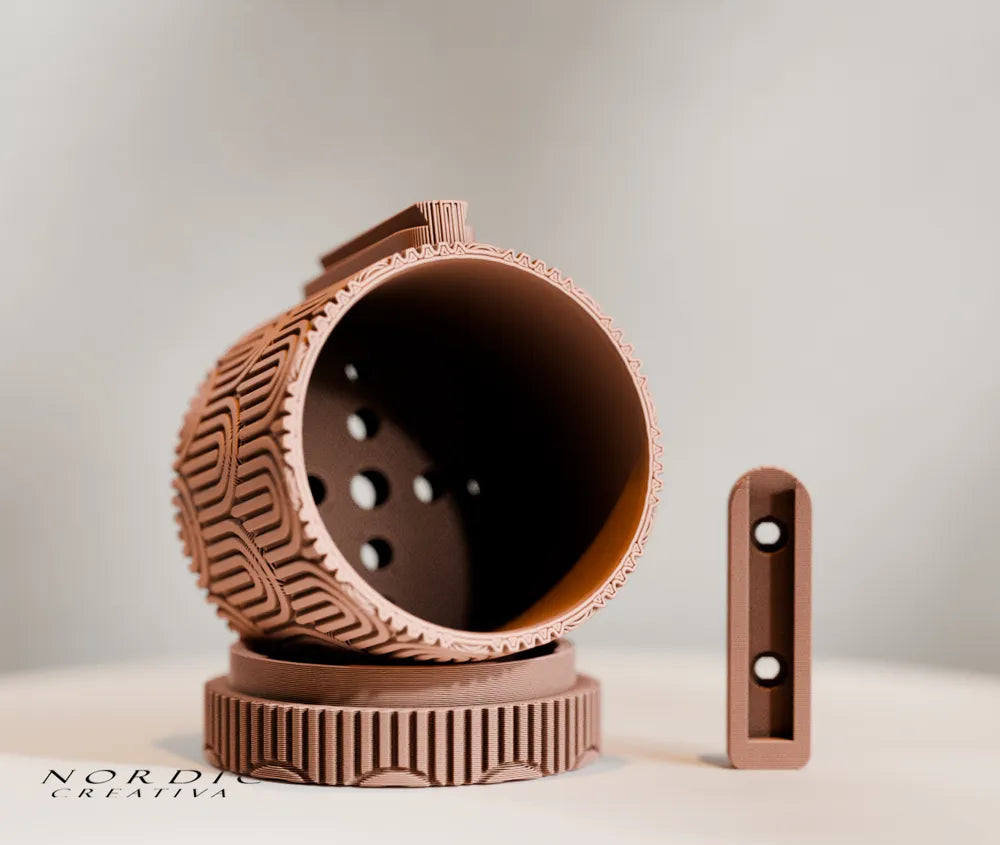 Arc Textured Wall Planter detail – 3D Printed Botanical Wall Planter by FOFUS Kerala