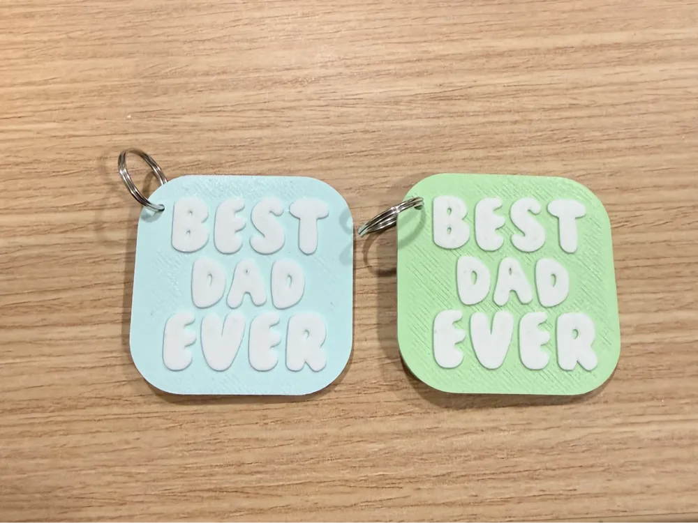 Best Dad Ever Keychain Father's Day – 3D Printed Best Dad Keychain Gift by FOFUS, Thrissur Kerala