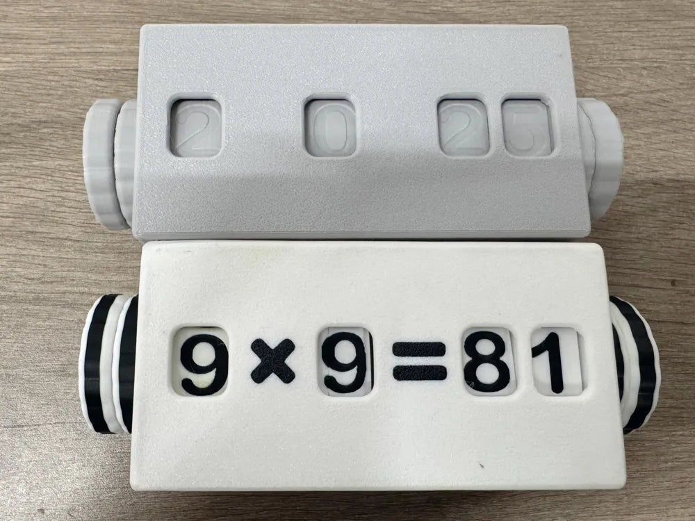 Multiplication Flash Card Calendar angle – 3D Printed Math Toy by MAYANS FOFUS Kerala
