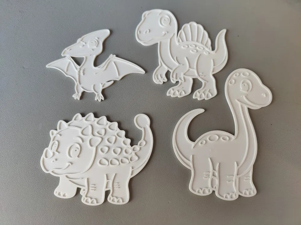 Dinosaur Colouring Set Vol 2 angle – 3D Printed Dino Art Kit by MAYANS FOFUS Kerala