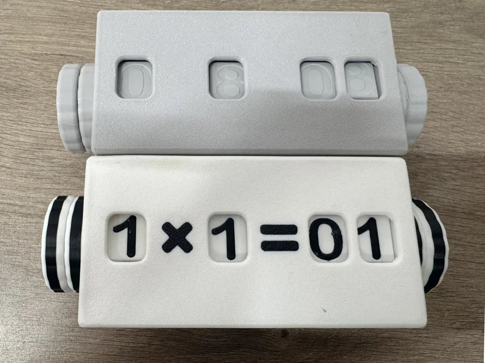 Multiplication Flash Card Calendar detail – 3D Printed Times Table Toy by MAYANS FOFUS Kerala