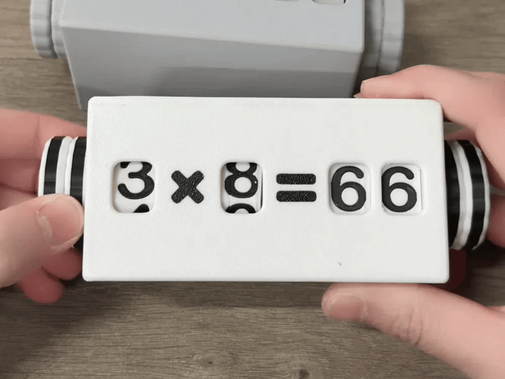 Multiplication Flash Card Flip Calendar – 3D Printed Math Learning Toy for Kids by MAYANS | FOFUS, Thrissur Kerala