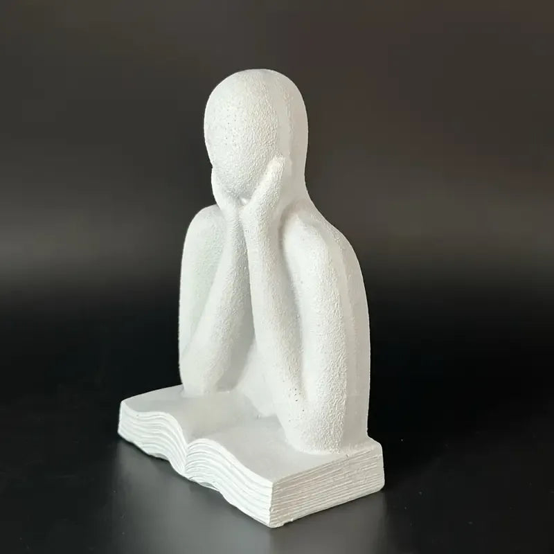 Book Decor Statue angle – 3D Printed Literary Home Figurine by FOFUS Kerala