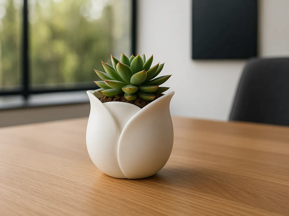 Modern Tulip Planter – 3D Printed Elegant Home Decor Plant Pot by FOFUS, Thrissur Kerala