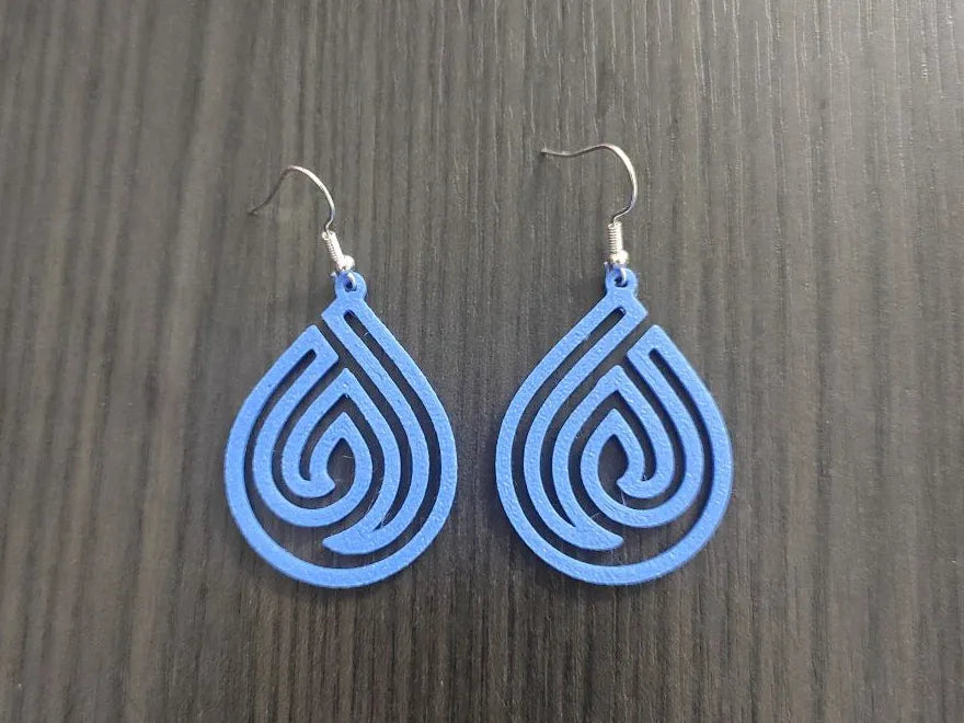 Ocean Spiral Earrings – 3D Printed Coastal Wave Jewellery by FOFUS, Thrissur Kerala