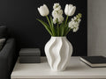 The Waves Vase Organic Elegance – 3D Printed Fluid Wave Flower Vase by FOFUS, Thrissur Kerala