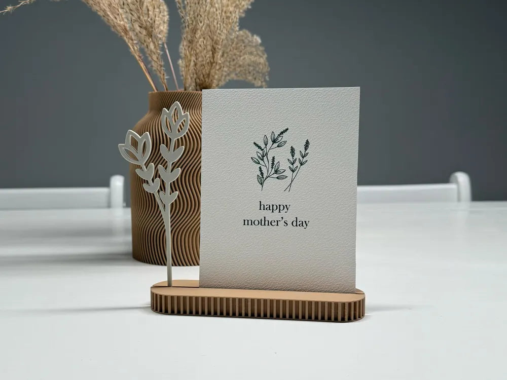 Photo Card Holder Mother's Day detail – 3D Printed Floral Photo Stand Gift by FOFUS Kerala