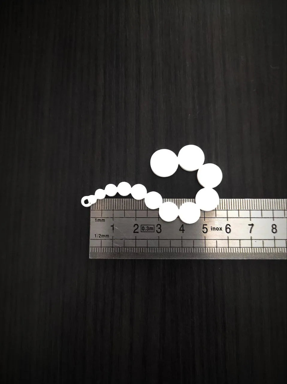 Luna Cascade Earrings angle – 3D Printed Flowing Moon Jewellery by FOFUS Kerala