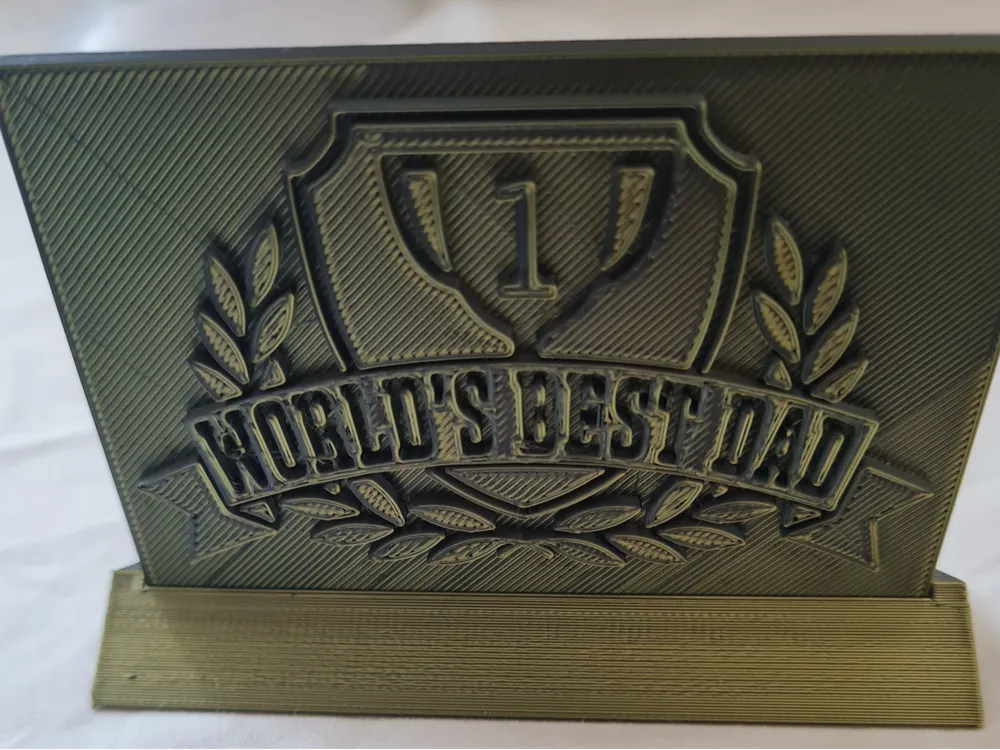 Father's Day Plaque World's Best Dad – 3D Printed Father's Day Wall Plaque by FOFUS, Thrissur Kerala