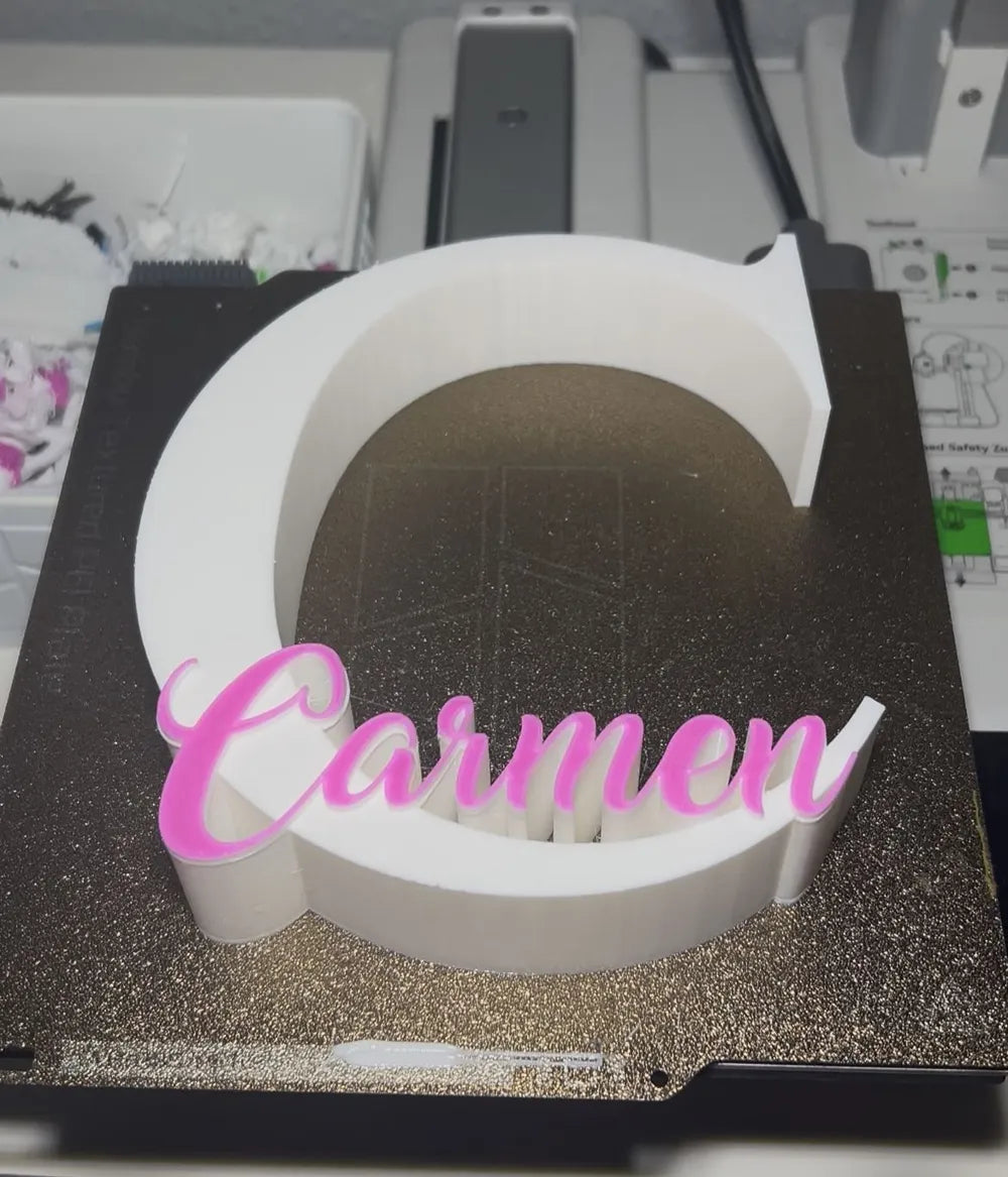 Customisable Name Letter Decor angle – 3D Printed Personalised Display by FOFUS Kerala