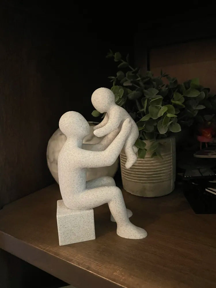 Father's Day Sculpture angle – 3D Printed Artistic Father's Day Decor Sculpture by FOFUS Kerala