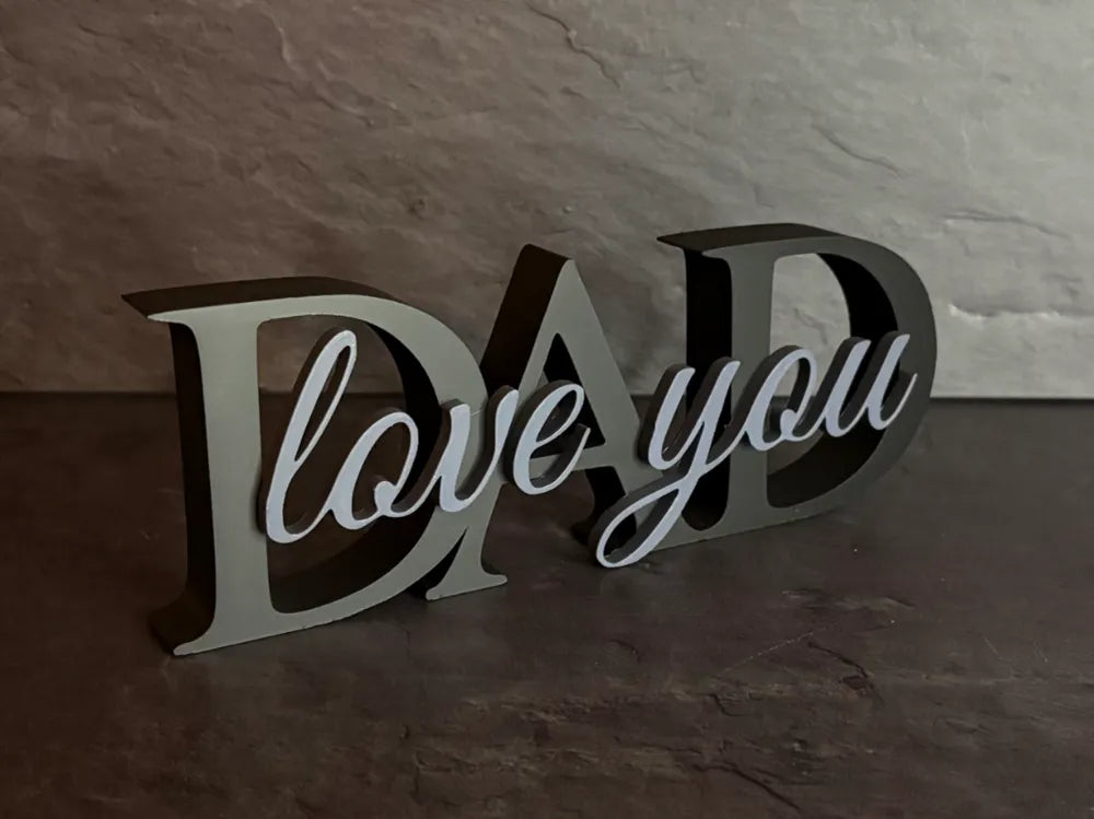 DAD Love You Desk Sign – 3D Printed Father's Day Love Desk Sign by FOFUS, Thrissur Kerala
