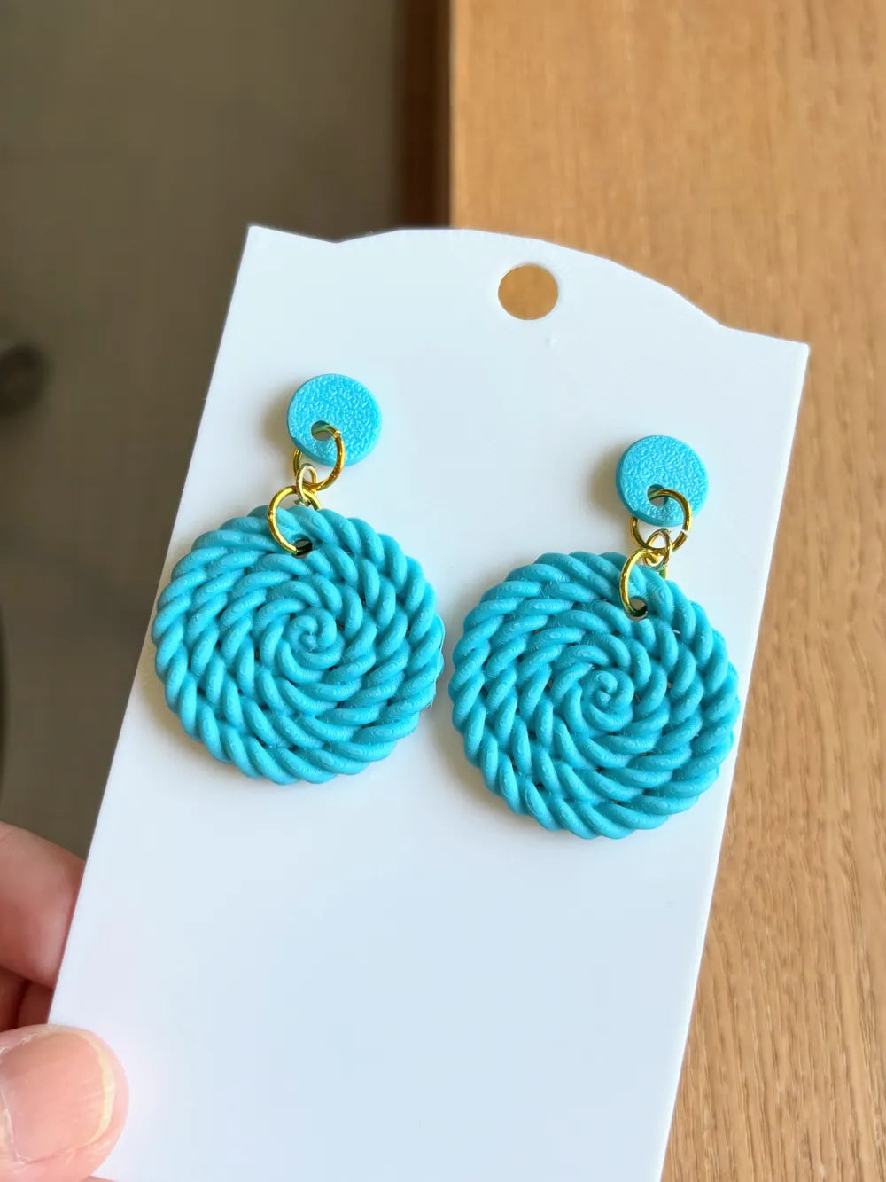 Circle Knit Earrings – 3D Printed Textured Boho Round Jewellery by FOFUS, Thrissur Kerala