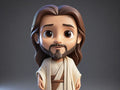 Jesus Christ Chibi Figurine – 3D Printed Faith Meets Fun Christian Decor | FOFUS, Thrissur Kerala