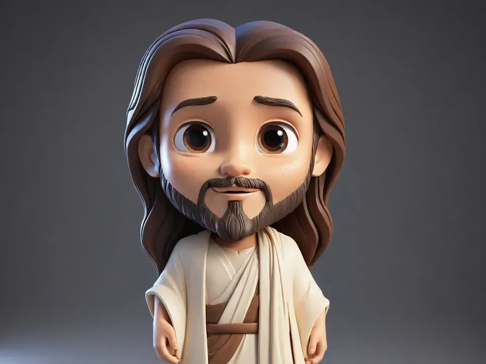 Jesus Christ Chibi Figurine – 3D Printed Faith Meets Fun Christian Decor | FOFUS, Thrissur Kerala