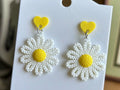 Woven Daisy Earrings – 3D Printed Cottagecore Wildflower Jewellery by FOFUS, Thrissur Kerala