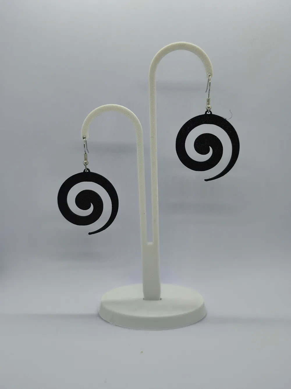 Spiral Earrings Vol 2 angle – 3D Printed Contemporary Modern Jewellery by FOFUS Kerala