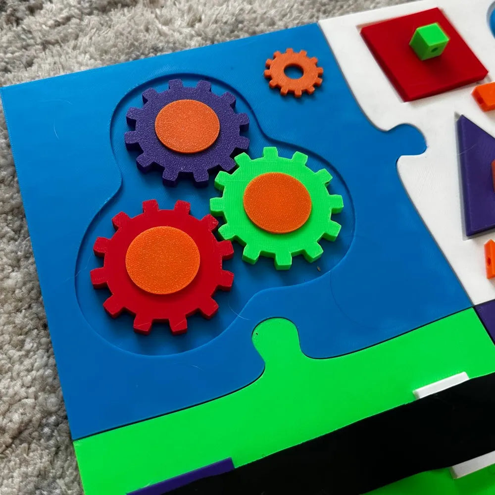 Baby Activity Board angle – 3D Printed Sensory Discovery Toy by MAYANS FOFUS Kerala