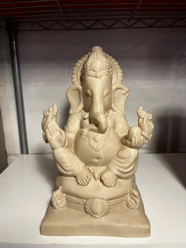 Ganesha royal ease pose side view – premium PLA+ sacred sculpture made to order at GNILABS LLP Irinjalakuda