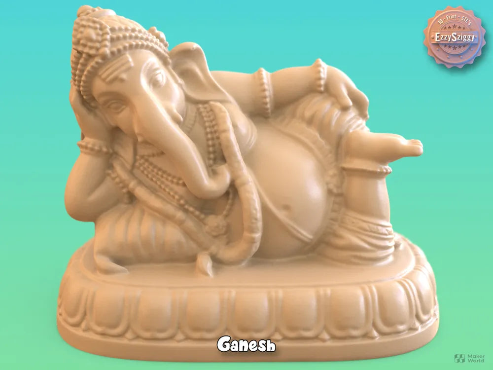 Ganesh Bringer of Wisdom Figurine – 3D Printed Hindu Deity Ganpati Idol by 3D Divine | FOFUS, Thrissur Kerala