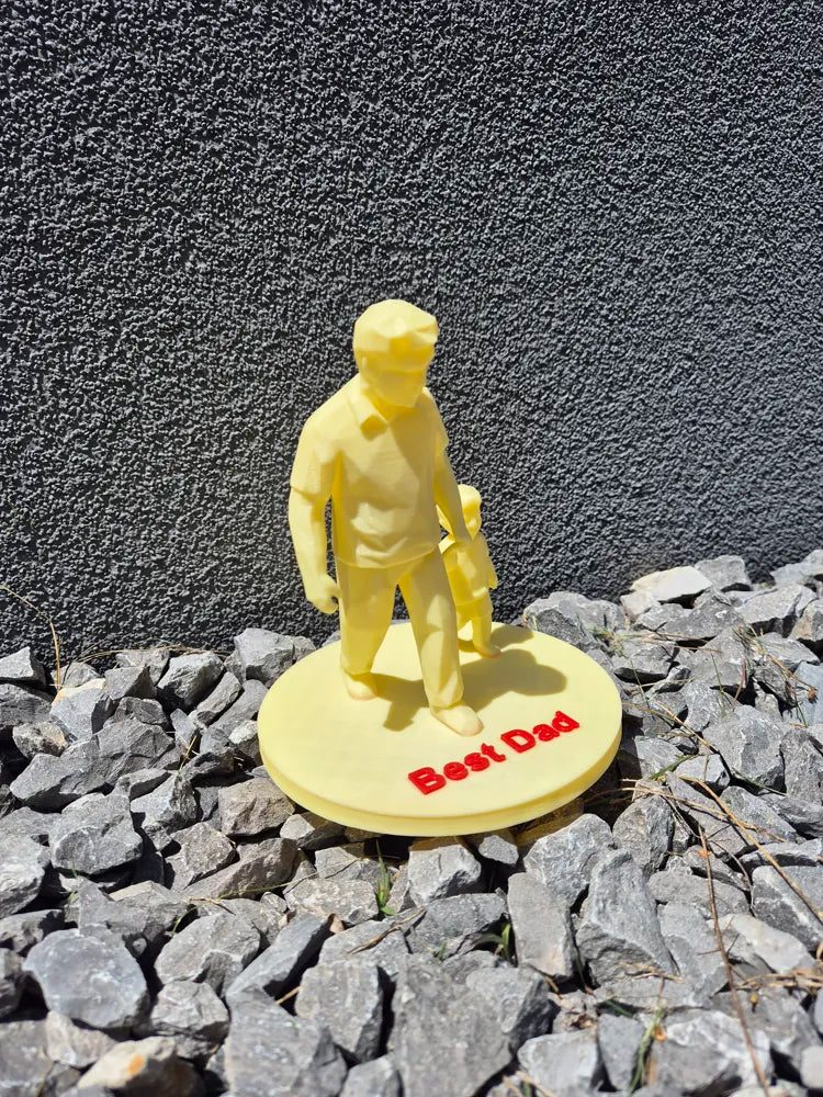 Best Dad Father's Day Gift angle – 3D Printed Best Dad Keepsake Decoration by FOFUS Kerala