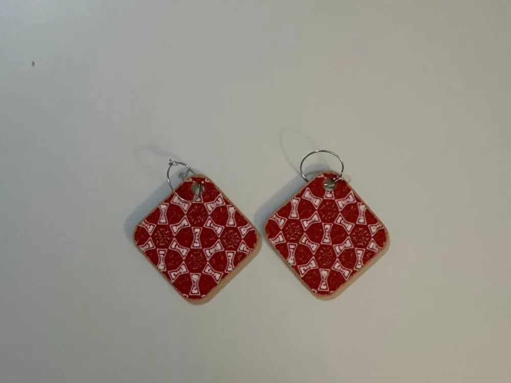 Tile Flower Geometric Earrings – 3D Printed Bold Pattern Jewellery by FOFUS, Thrissur Kerala