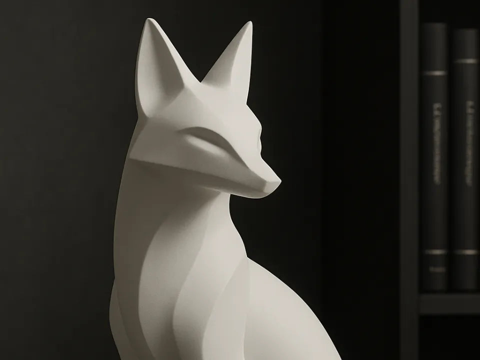 Fox Sculpture Home Decor – 3D Printed Clever Woodland Figurine by FOFUS, Thrissur Kerala